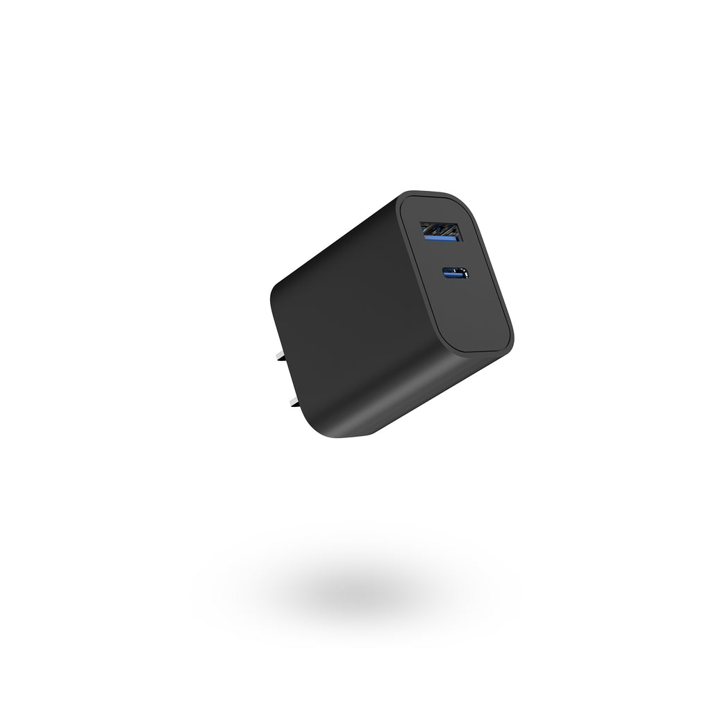 BNY for PD35W Wall Charger with 1×USB-C &  1×USB Quick Charging Adapter Portable