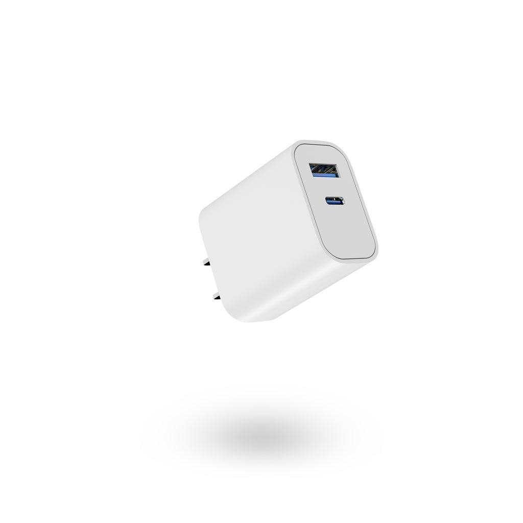 BNY for PD35W Wall Charger with 1×USB-C &  1×USB Quick Charging Adapter Portable